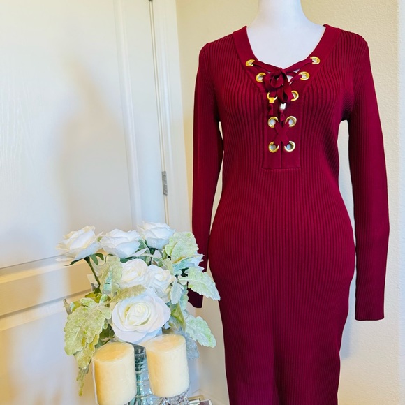 NWT Michael Kors Elegant Long Sleeve Dress - Picture 1 of 6
